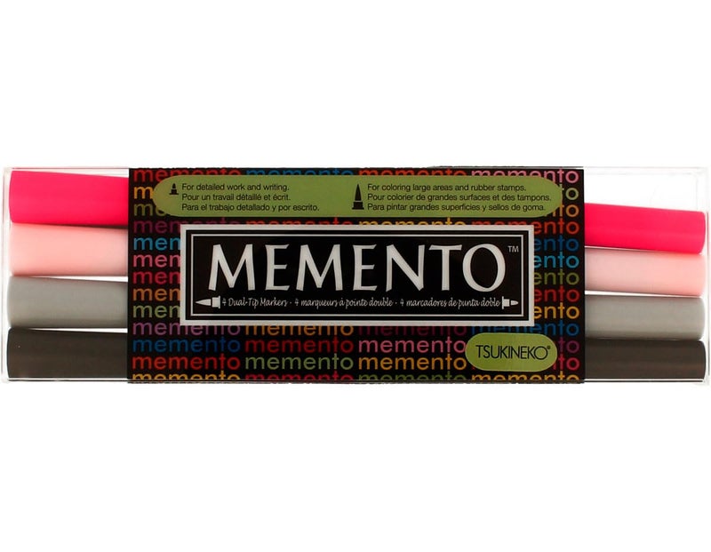 Tsukineko 4-Pack Dual-Ended Fade-Resistant and Water-Based Memento Markers  Girls' Night Out